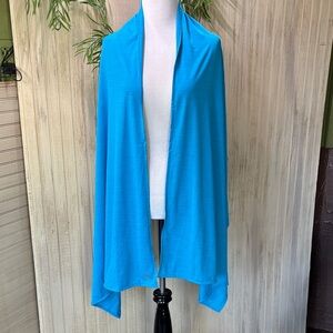 Coolibar Blue Scarf Shawl, 50+ UPF Protection, NWOT, Waist/Shoulder Wrap Stretch